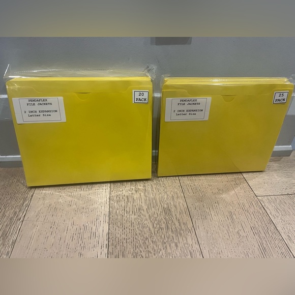 NEW - PENDAFLEX - 2- INCH Expansion File Jackets - Letter Size (45 PACK) YELLOW - Picture 3 of 8